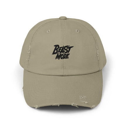 Unisex Distressed Cap mit Typografie-Motiven 
