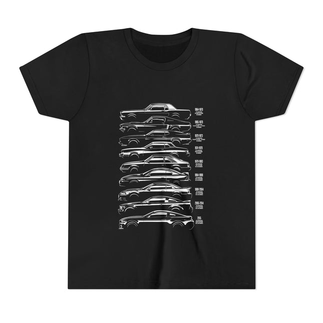 Kurzärmeliges Jugend-T-Shirt mit Auto-Enthusiasten-Motiv