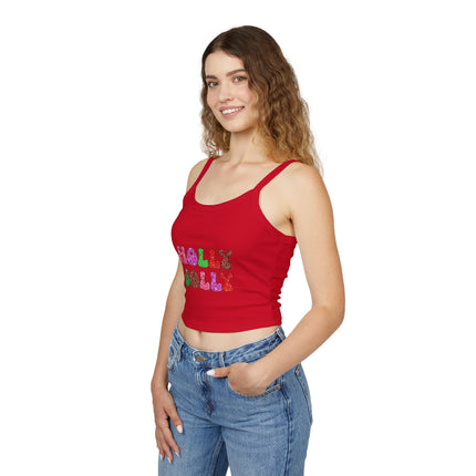Weihnachtsmotiv Damen Spaghettiträger Tank Top 