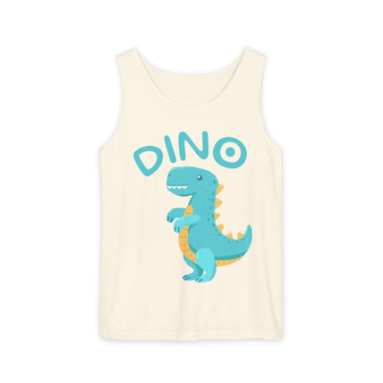 Blue Dino Tank Top — Cute Dinosaur Graphic Tank