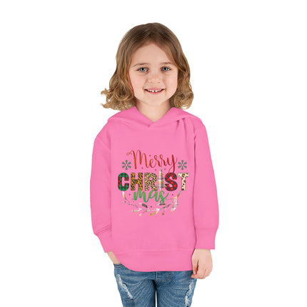 Christmas themed Toddler Pullover Fleece Hoodie