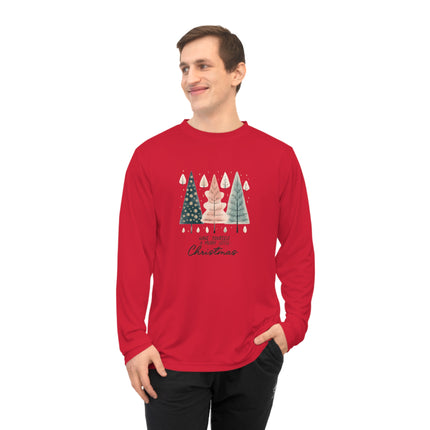 Christmas themed Unisex Performance Long Sleeve Shirt