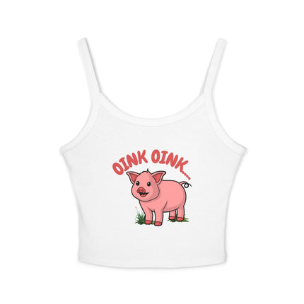 Oink Oink...  Graphic designed Women's Spaghetti Strap Tank Top