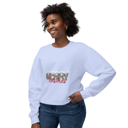 Christmas themed Unisex Lightweight Crewneck Sweatshirt