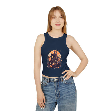 Halloween-Themen Damen Micro Rib Racer Tank Top