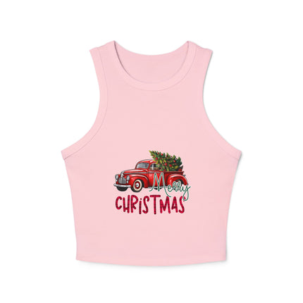 Weihnachtliches Damen Micro Rib Racer Tank Top