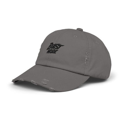 Unisex Distressed Cap mit Typografie-Motiven 
