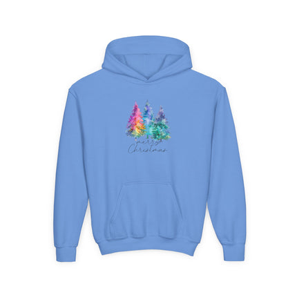 Christmas themed Youth Heavy Blend Hooded Sweatshirt