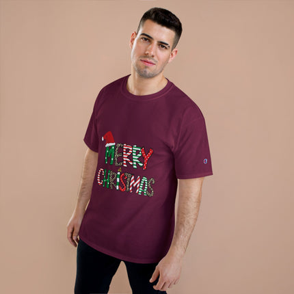 Champion-T-Shirt mit Weihnachtsmotiv
