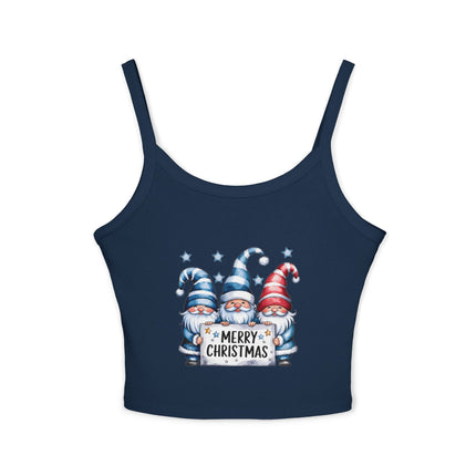 Weihnachtsmotiv Damen Spaghettiträger Tank Top 