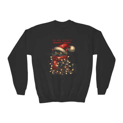 Christmas themed Youth Crewneck Sweatshirt