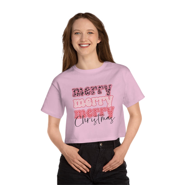 Champion Damen Heritage Cropper T-Shirt mit Weihnachtsmotiv