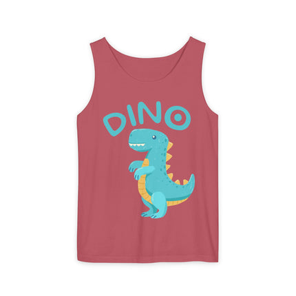 Blue Dino Tank Top — Cute Dinosaur Graphic Tank