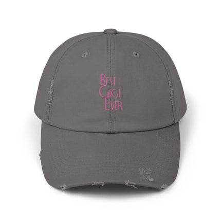 Unisex Distressed Cap mit Typografie-Motiven 