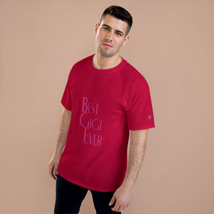 Champion-T-Shirt mit Typografie-Motiv