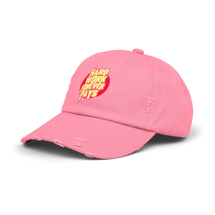 Unisex Distressed Cap mit Typografie-Motiven 