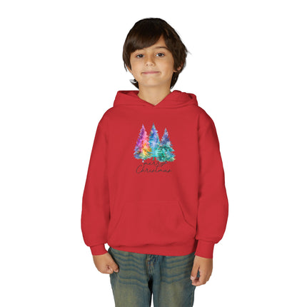 Christmas themed Youth Heavy Blend Hooded Sweatshirt