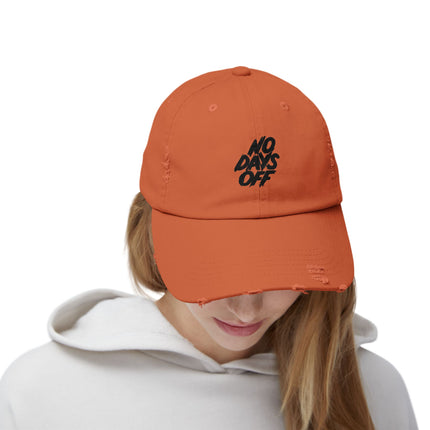 Unisex Distressed Cap mit Typografie-Motiven 