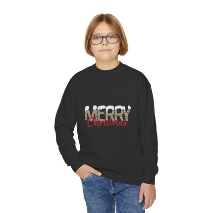 Christmas themed Youth Crewneck Sweatshirt