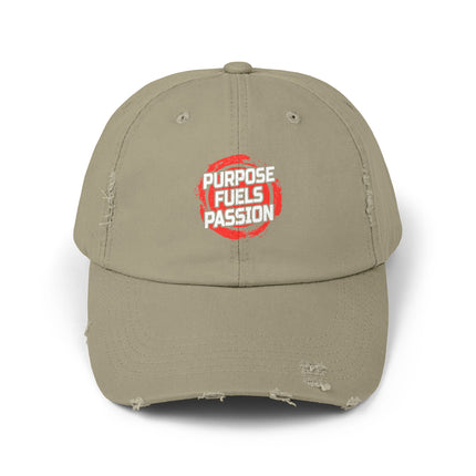 Unisex Distressed Cap mit Typografie-Motiven 