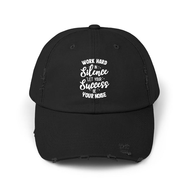 Unisex Distressed Cap mit Typografie-Motiven 