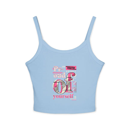 Typografie Themen Damen Spaghetti Strap Tank Top 