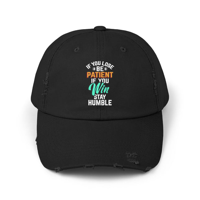 Typography themed Unisex Distressed Cap