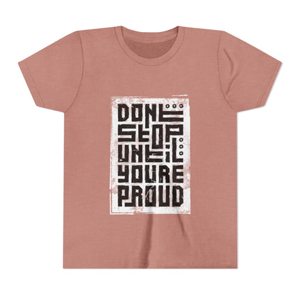 Kurzärmeliges Jugend-T-Shirt mit Typografie-Motiv