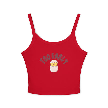 Too Early Chick Tank Top — Cute Kawaii Morning Crop Tank