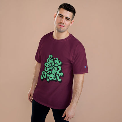 Champion-T-Shirt mit Typografie-Motiv