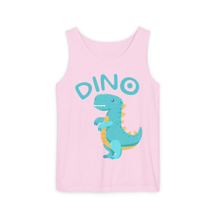 Blue Dino Tank Top — Cute Dinosaur Graphic Tank