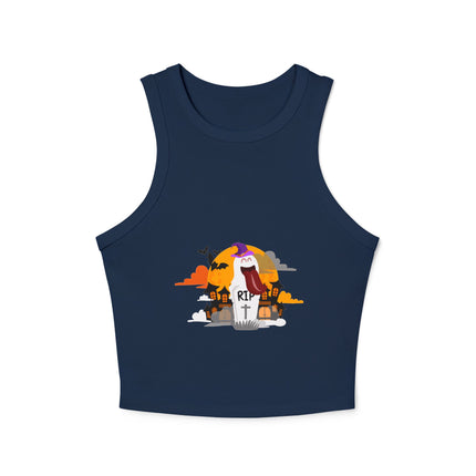 Halloween-Themen Damen Micro Rib Racer Tank Top