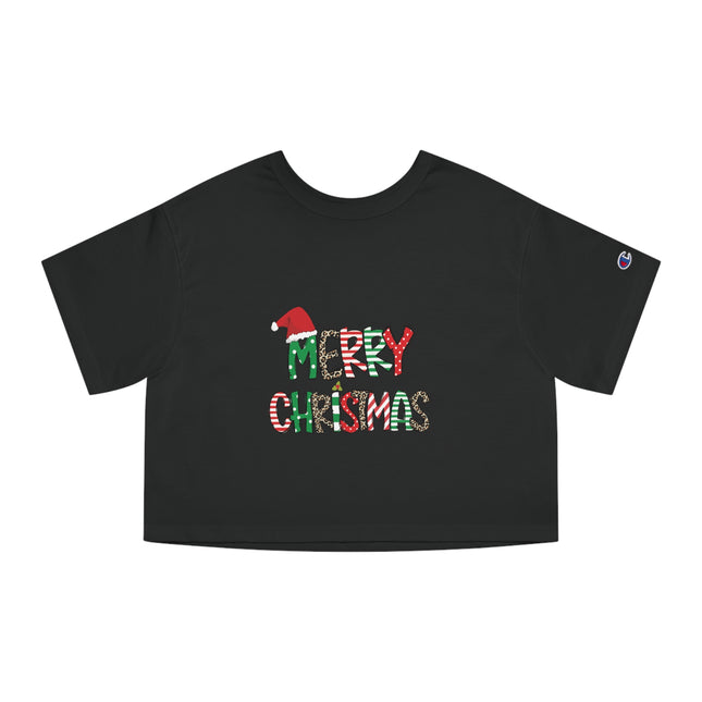Champion Damen Heritage Cropper T-Shirt mit Weihnachtsmotiv