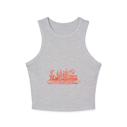 Halloween-Themen Damen Micro Rib Racer Tank Top