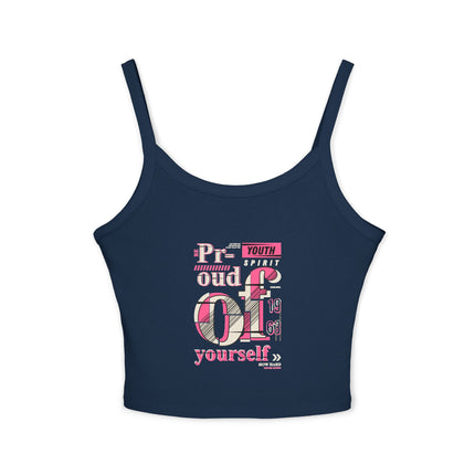 Typografie Themen Damen Spaghetti Strap Tank Top 