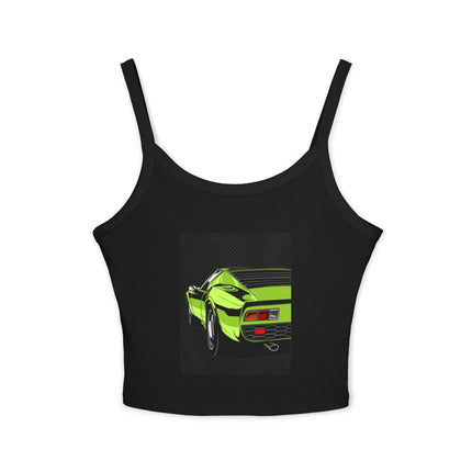 Auto-Enthusiasten Themen Damen Spaghetti Strap Tank Top 