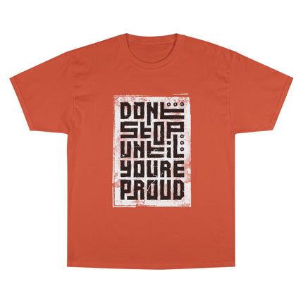 Champion-T-Shirt mit Typografie-Motiv