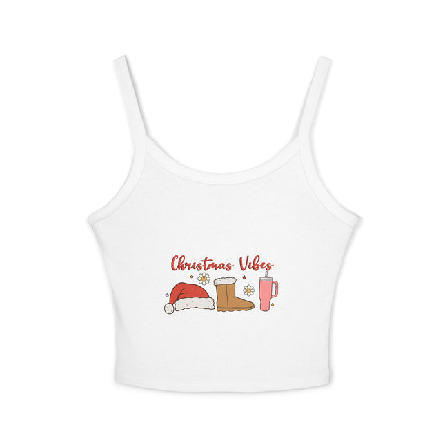 Weihnachtsmotiv Damen Spaghettiträger Tank Top 