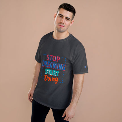 Champion-T-Shirt mit Typografie-Motiv