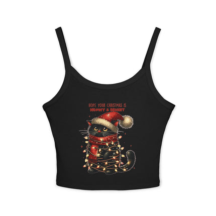 Weihnachtsmotiv Damen Spaghettiträger Tank Top 