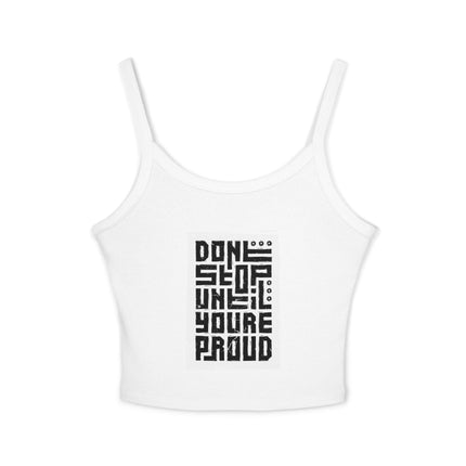 Typografie Themen Damen Spaghetti Strap Tank Top 