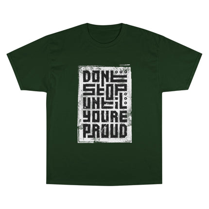 Champion-T-Shirt mit Typografie-Motiv