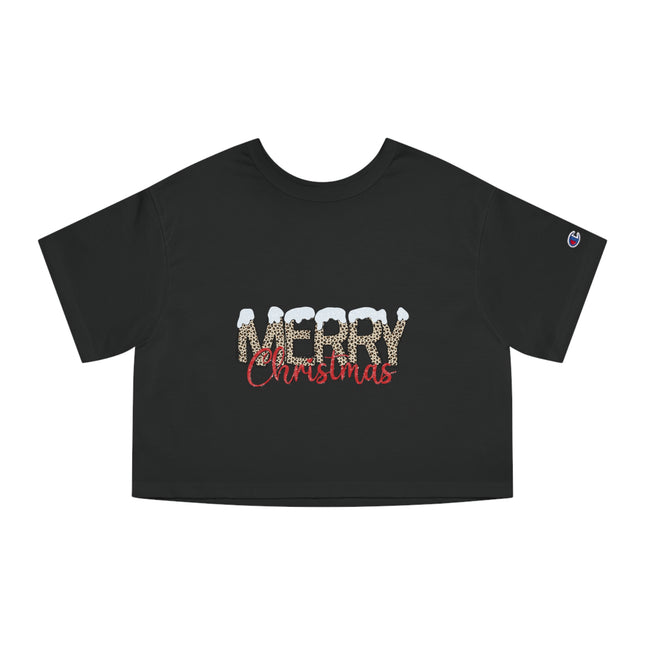 Champion Damen Heritage Cropper T-Shirt mit Weihnachtsmotiv