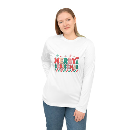 Christmas themed Unisex Performance Long Sleeve Shirt