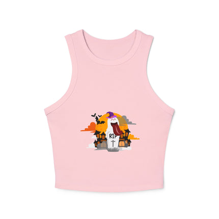 Halloween-Themen Damen Micro Rib Racer Tank Top