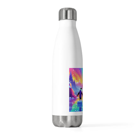Cute 2 Penguin enjoying design themed 20oz Insulated Bottle