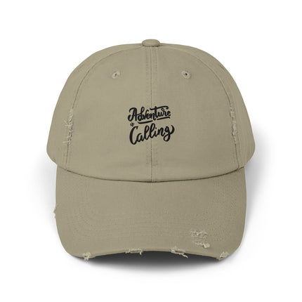 Unisex Distressed Cap mit Typografie-Motiven 