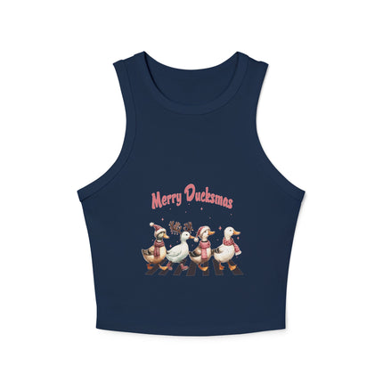 Christmas themed Women's Micro Rib Racer Tank Top