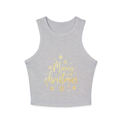 Weihnachtliches Damen Micro Rib Racer Tank Top