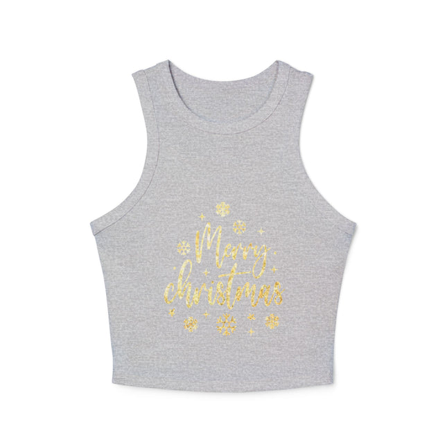 Weihnachtliches Damen Micro Rib Racer Tank Top